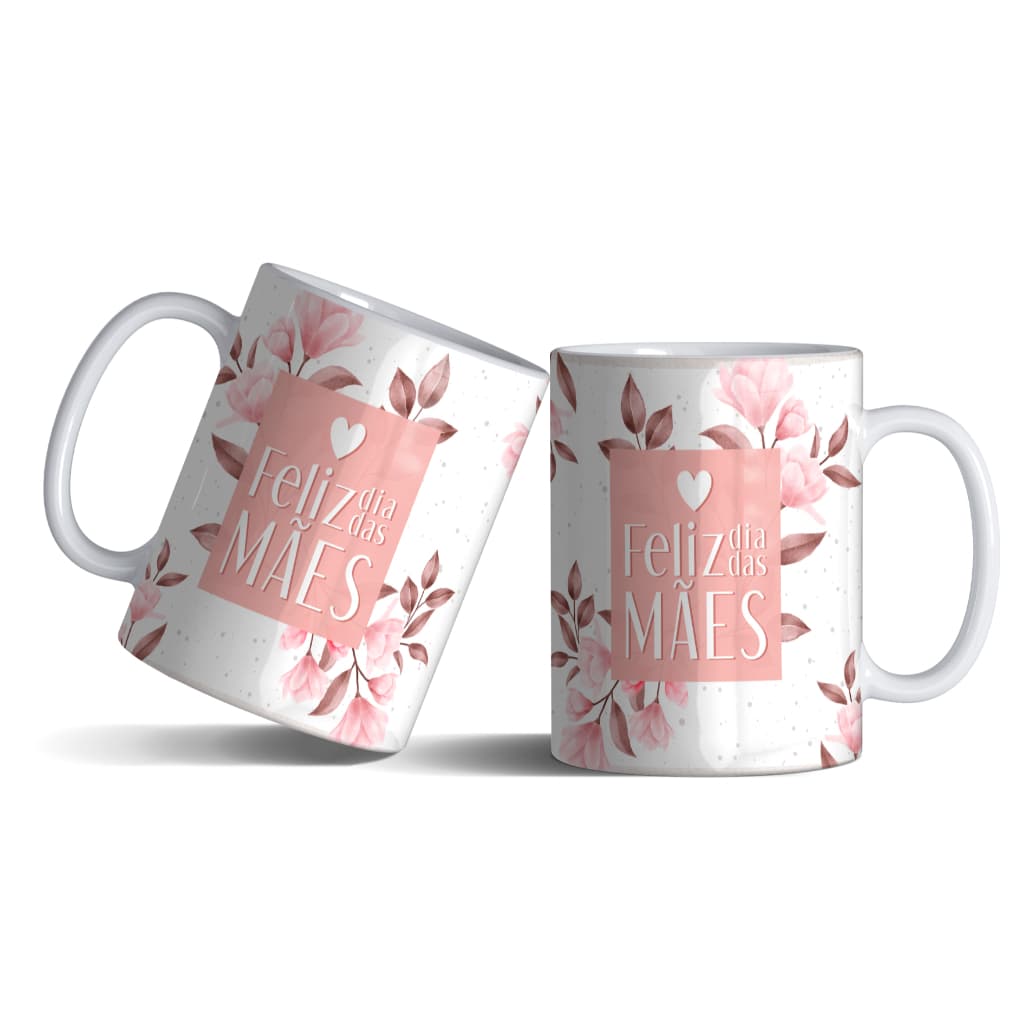 Caneca de Cerâmica dia das mães - delicada - frases encantadora - Feliz dia das mães