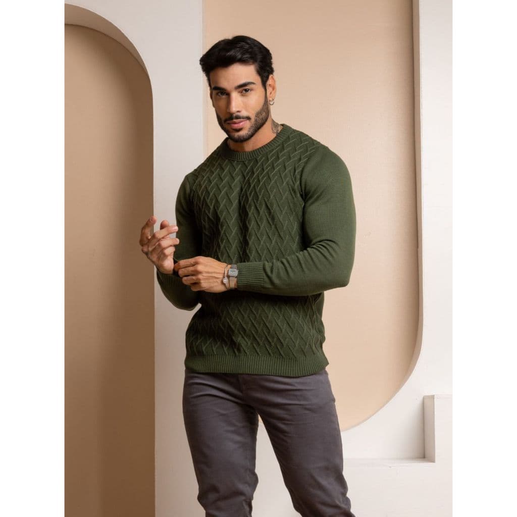SUETER EM TRICOT ESTILOSO TRAMAS INVERNO 26
