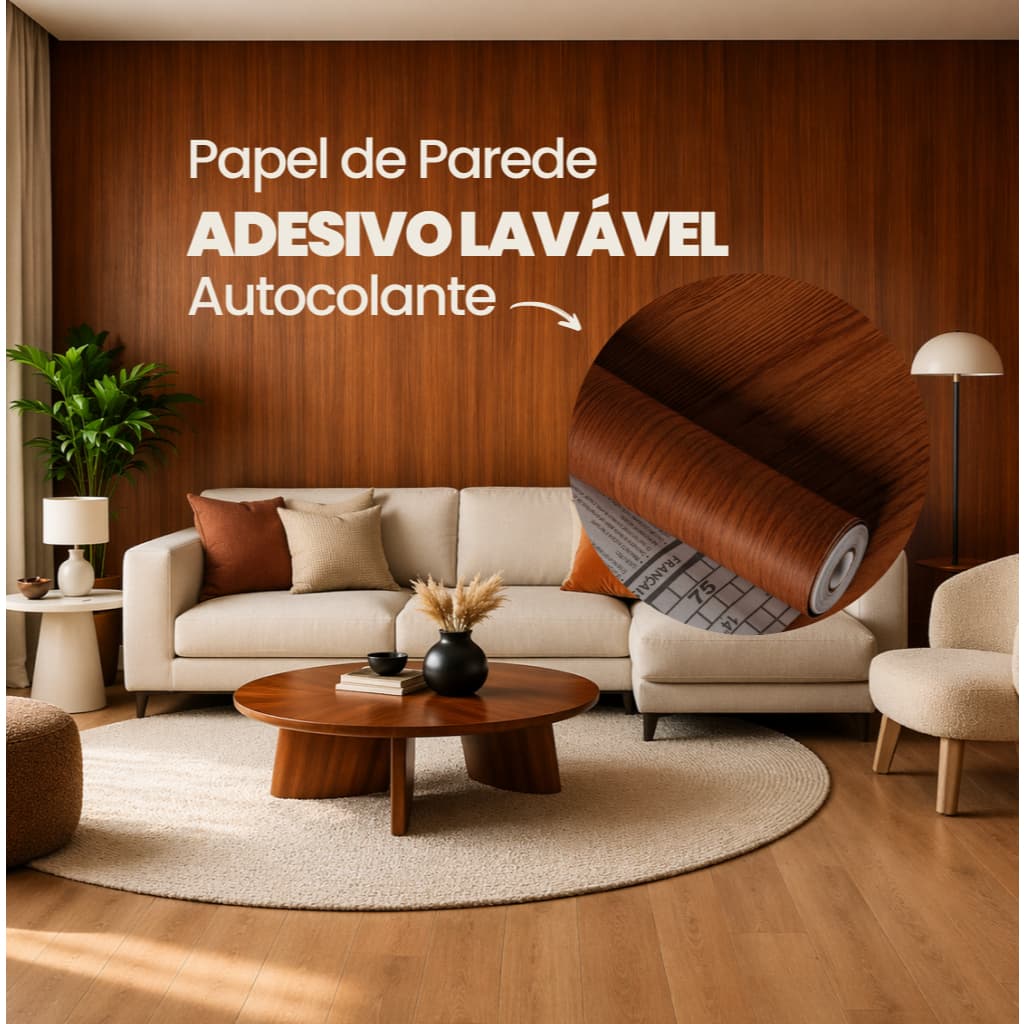 Papel de Parede Adesivo Lavável  Autocolante Decorativo Sala Quarto Cozinha - Envio Imediato