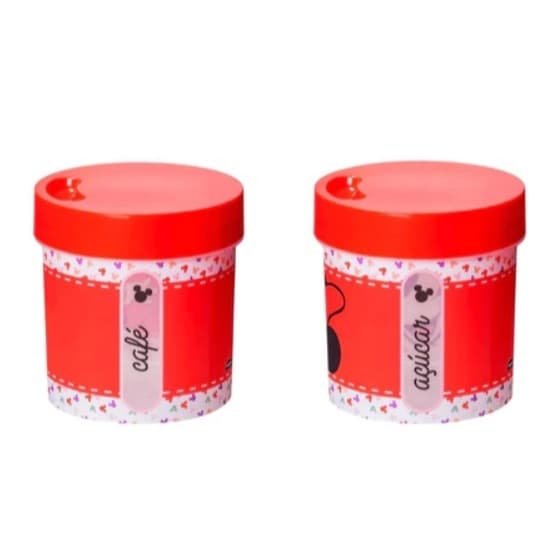 Kit Porta Mantimentos Avon Disney Café e Açúcar Mickey e Minnie