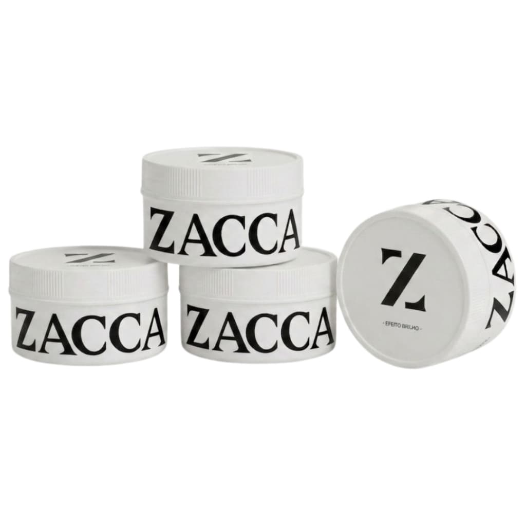 Kit 4 Cera Modeladora Para Cabelos Efeito Brilho  Zacca