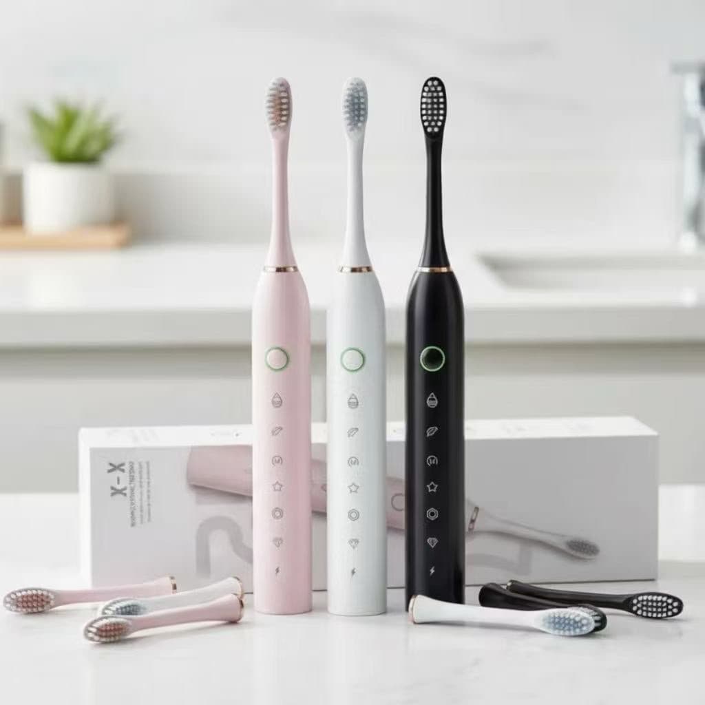Escova de Dentes Elétrica Sônica Recarregável IPX7 à Prova d’Água