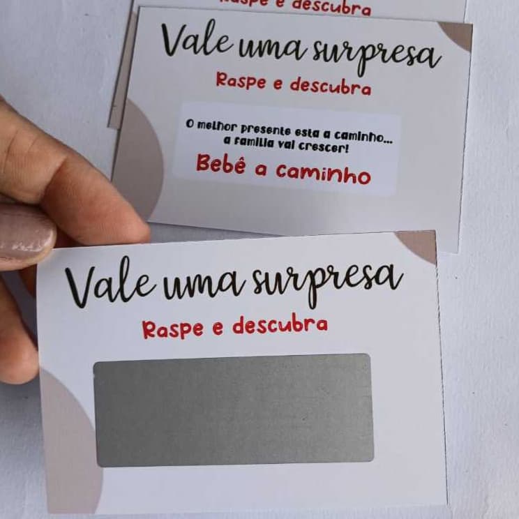 Cartão Raspadinha Revelação de Gravidez Estamos Grávidos | Surpresa Criativa Anúncio Gravidez