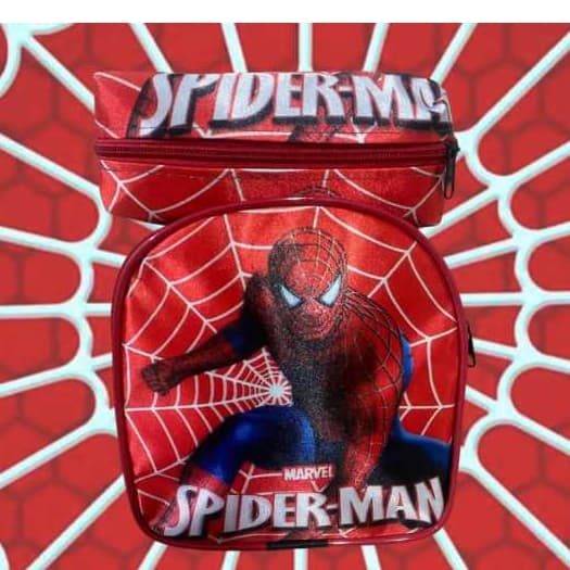 Kit Lancheira Infantil Homem-Aranha + Estojo Escolar Menino (Não Térmica)