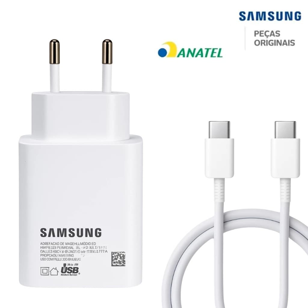 [ORIGINAL] Carregador Samsung 45W Completo Tipo-C