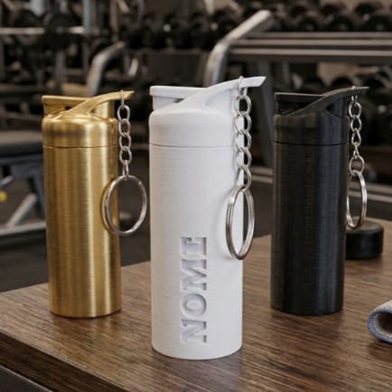 Chaveiro Coqueteleira Academia Personalizável - Porta Gloss Batom Itens Pequenos