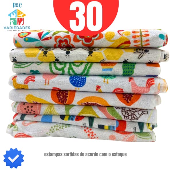 Kits Pano De Prato ATOALHADO FELPUDO Estampado Super Oferta Envio Imediato
