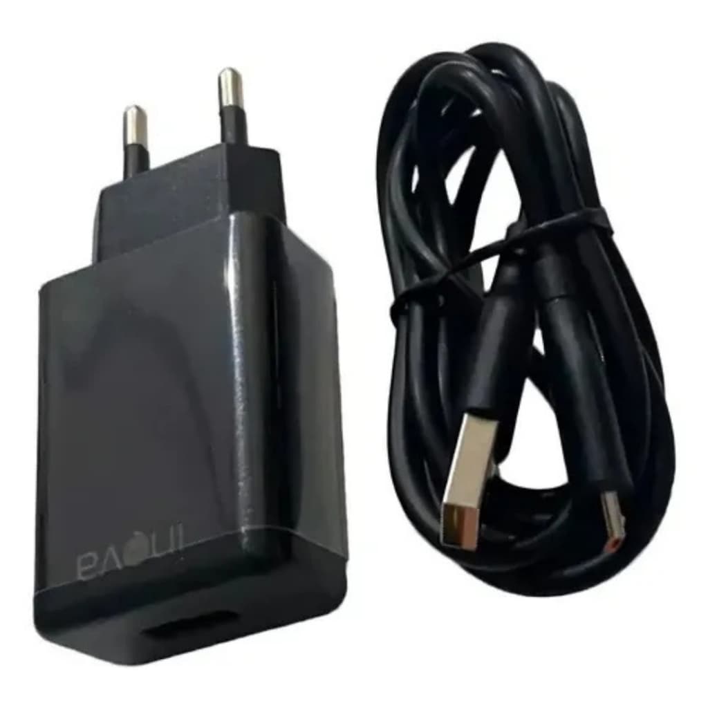 Carregador Rápido 20W USB Tipo C Preto | Compatível Android e iOS | Carregamento Seguro