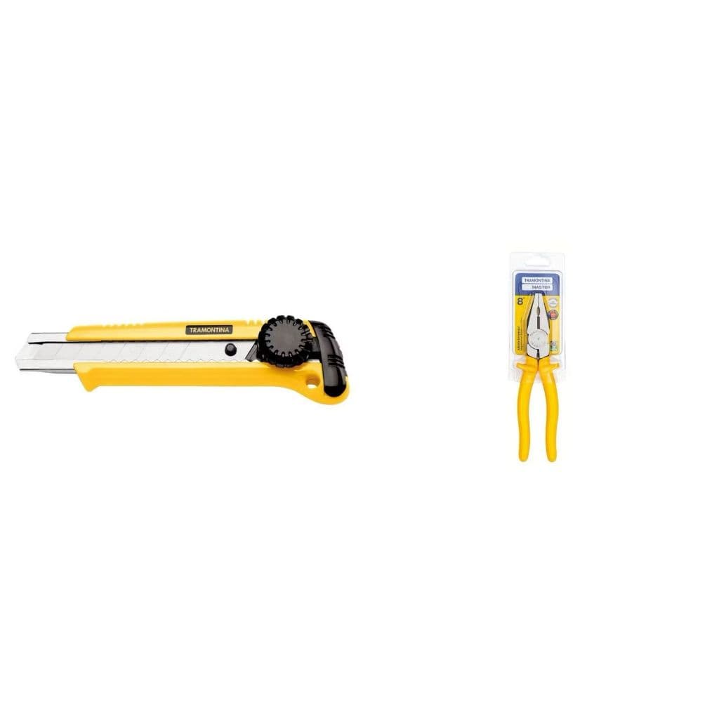 Alicate Tramontina 8'' Profissional +  Estilete Profissional Tramontina