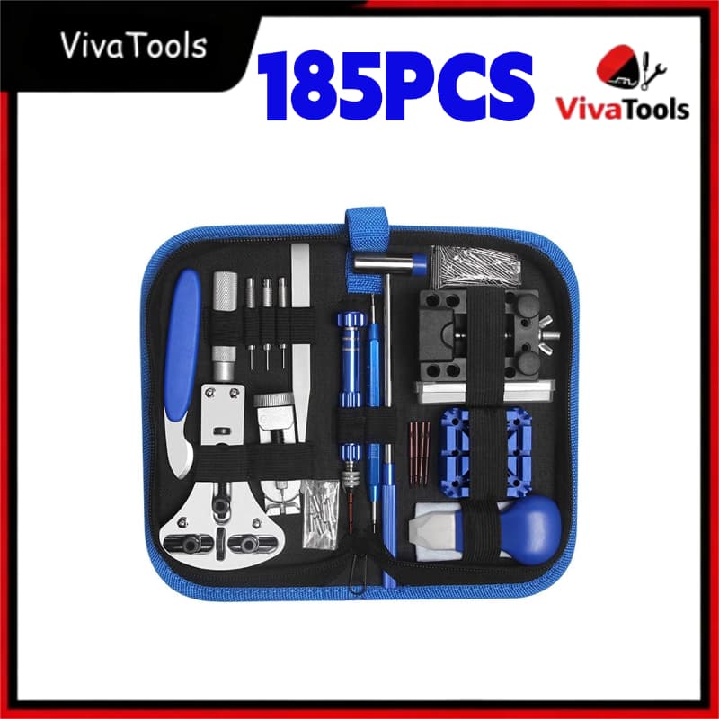 Kit Completo Relógios 147/185 Pcs – Ferramentas Profissionais para Reparos e Ajustes