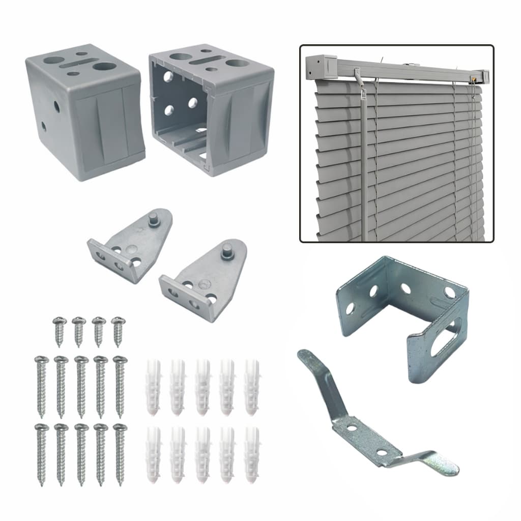 Kit Instalação Manutenção Para Persiana Horizontal Pvc Bege Branco Cinza Chumbo Preto Café