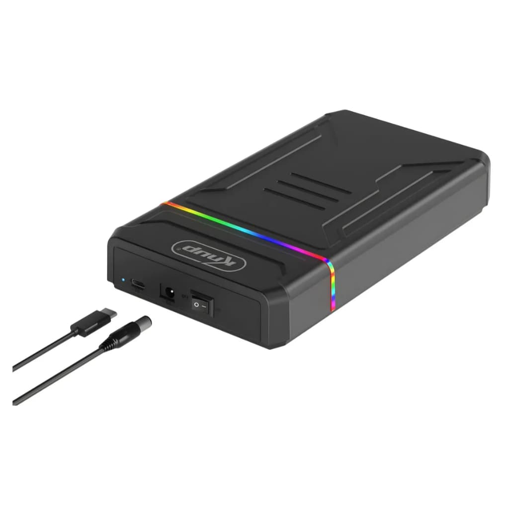 Case Hd Ssd Externo Usb 3.0 Sata 2,5/3,5 4tb Com Fonte Knup HD843