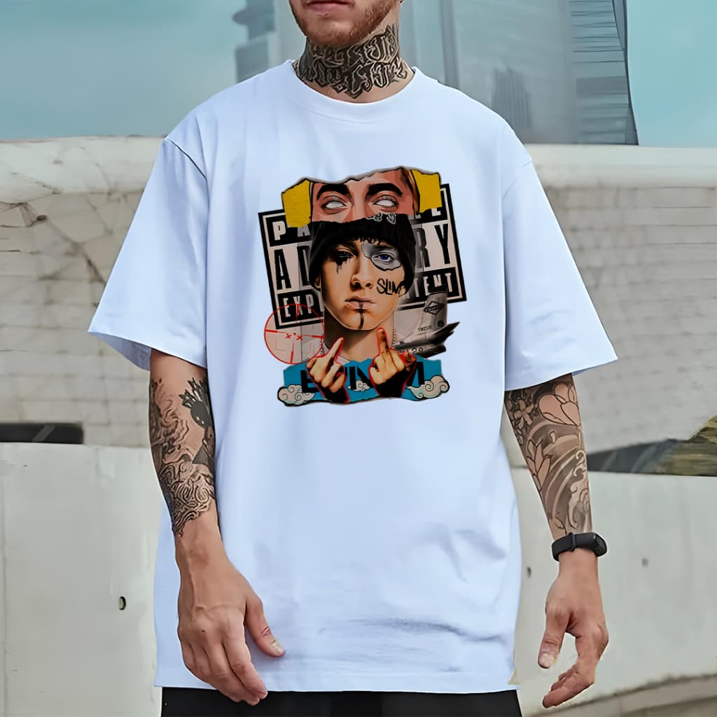 Camiseta Oversized Unissex Plus Size com Estampa Modelo: " Raper de Touca " - Lançamento 2026