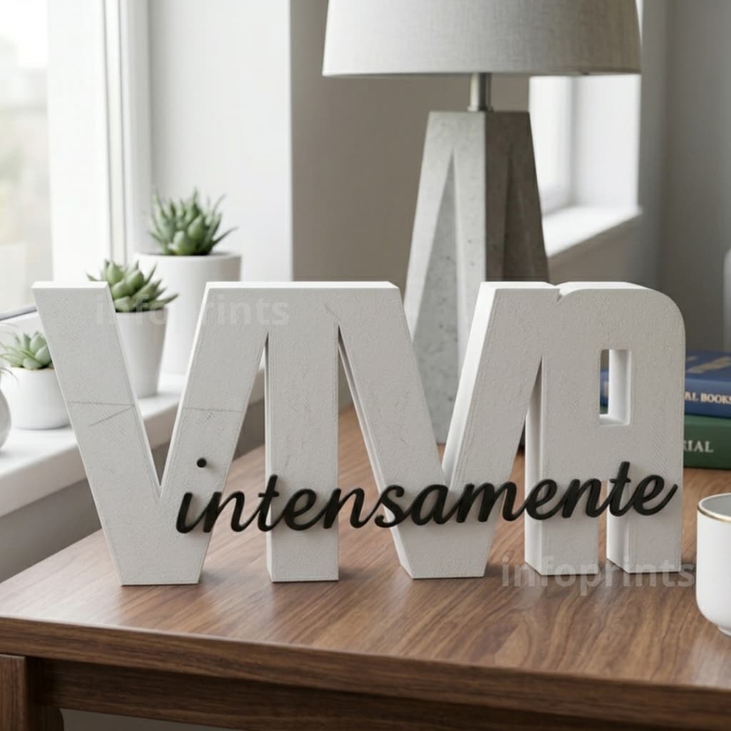 Letreiro Decorativo 3D Viva Intensamente