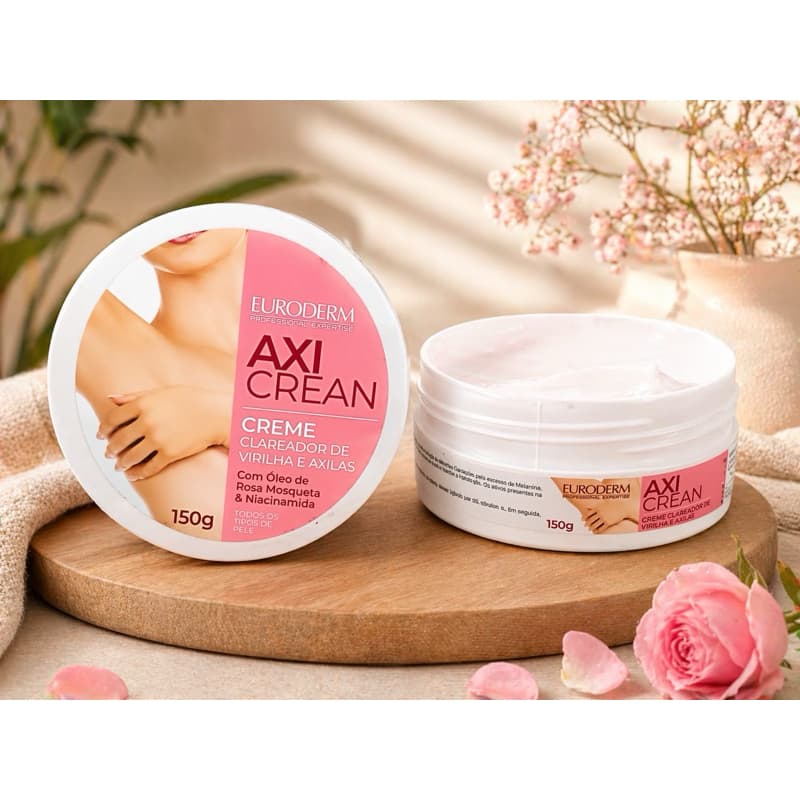 Creme Esfoliante AxiClean Euroderm 150g - Clareia Axila Virilha e Áreas Escurecidas Tratamento Renovador Original