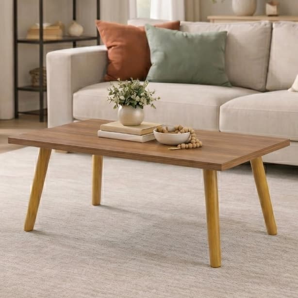 Mesa De Centro Apoio Para Sala Retangular Retrô