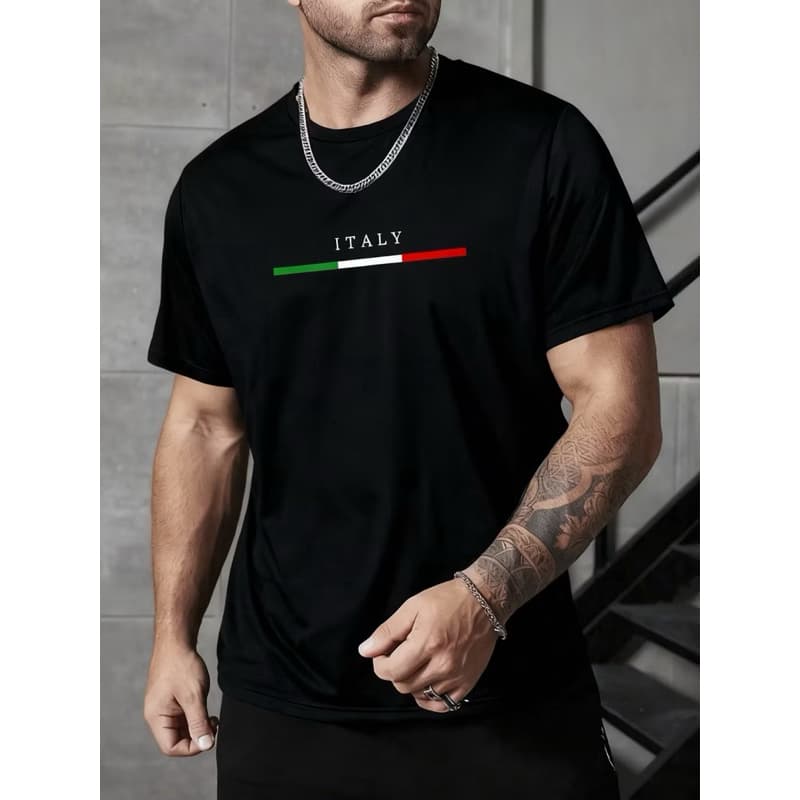 Camiseta  Italy Masculina 100% Algodão