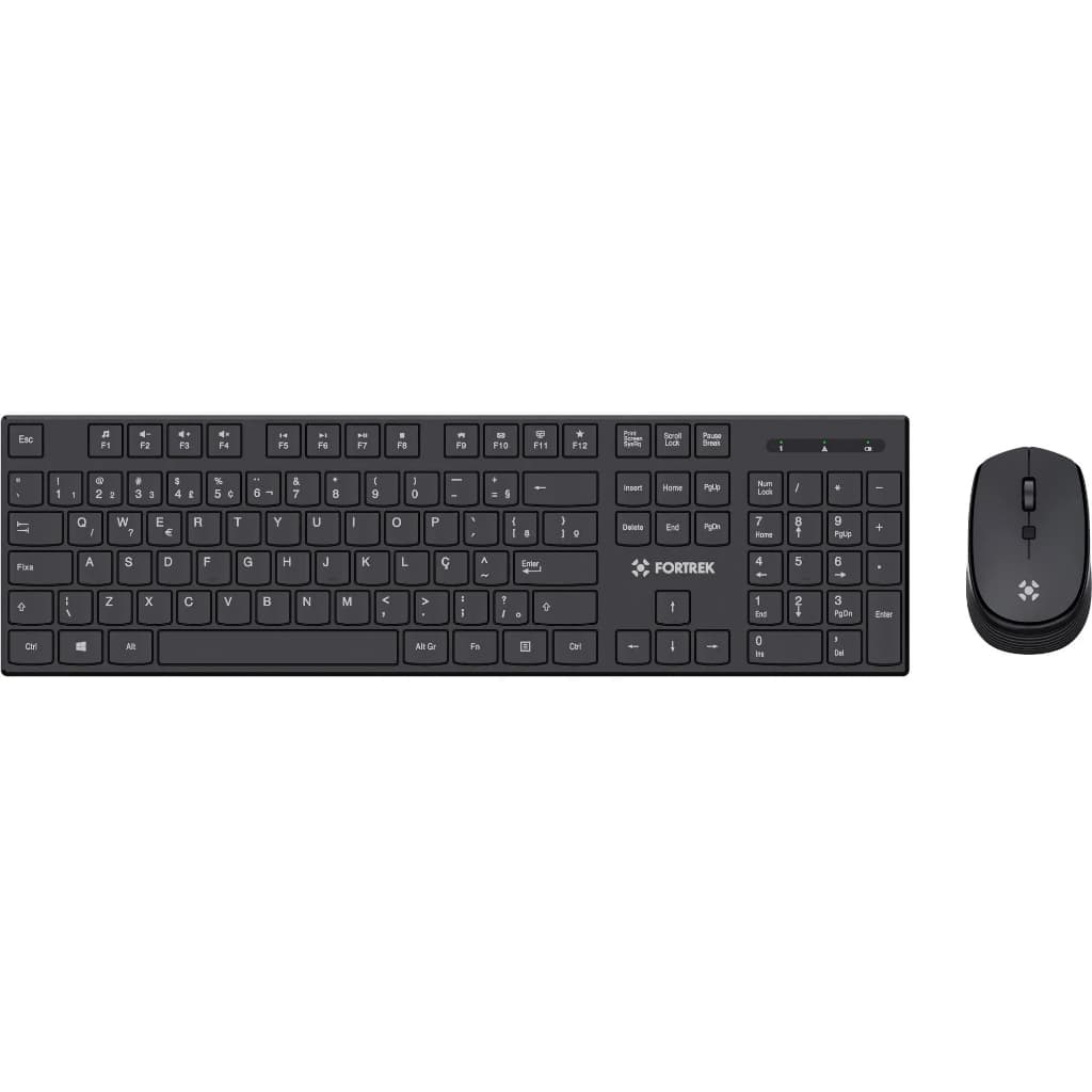 Kit Mouse e Teclado Sem Fio Fortrek CW11 Preto