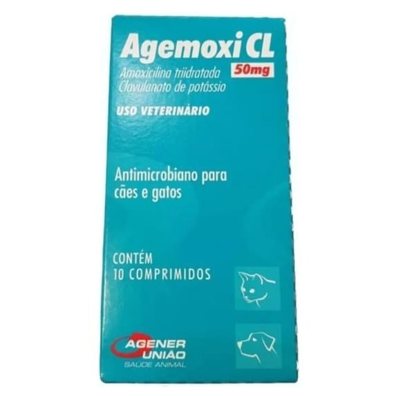 Agemoxi Cl 50mg Antibiotico Amplo Espectro 10 Comprimidos