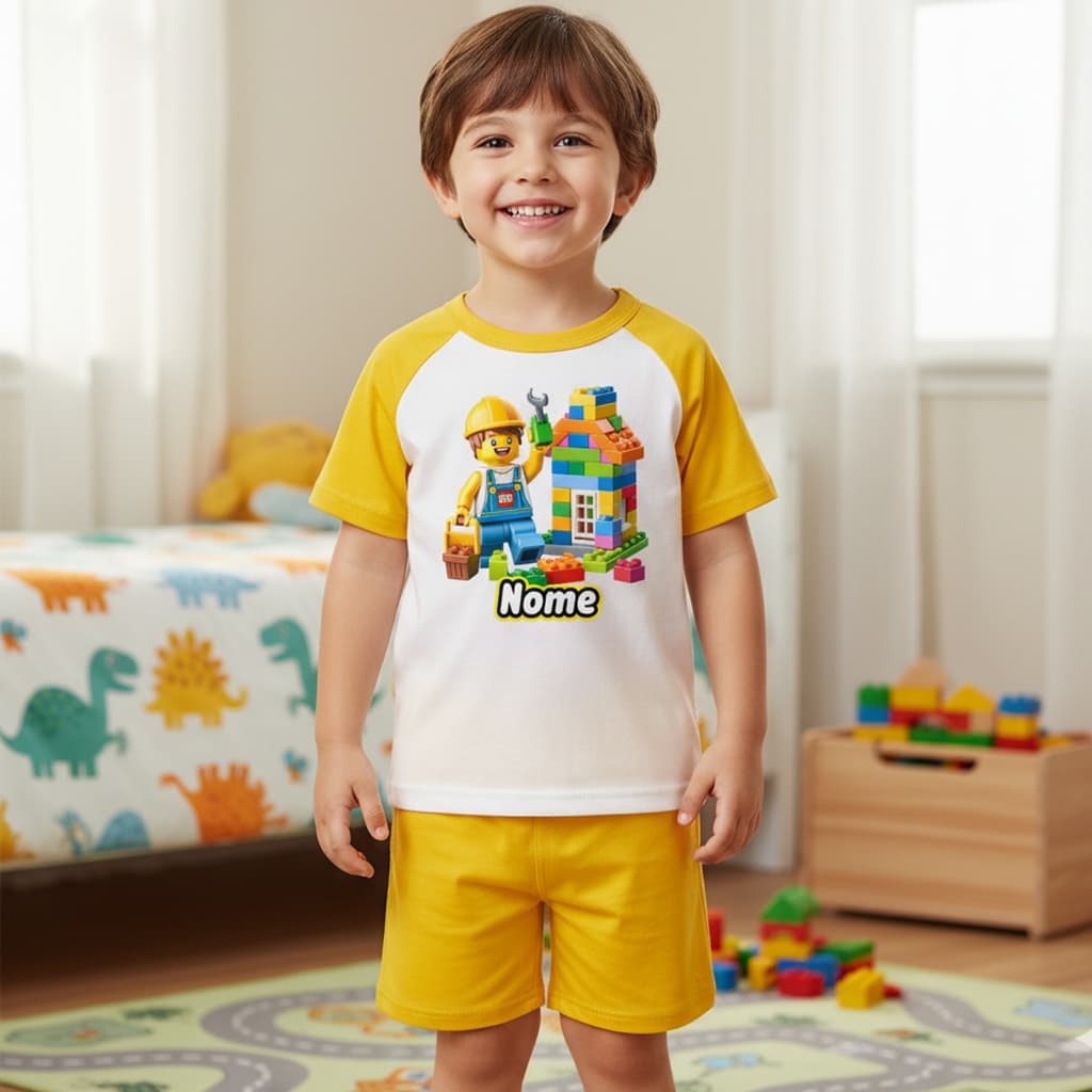 Pijama Infantil Lego Vários Modelos customizado 4 ao 12
