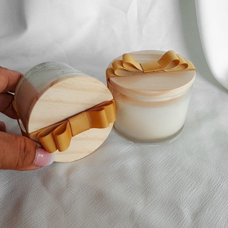 Laços Pronto de 6cm para Vela Aromática + Fita de 45cm Laço em Grorgurão para Casamento Batizado