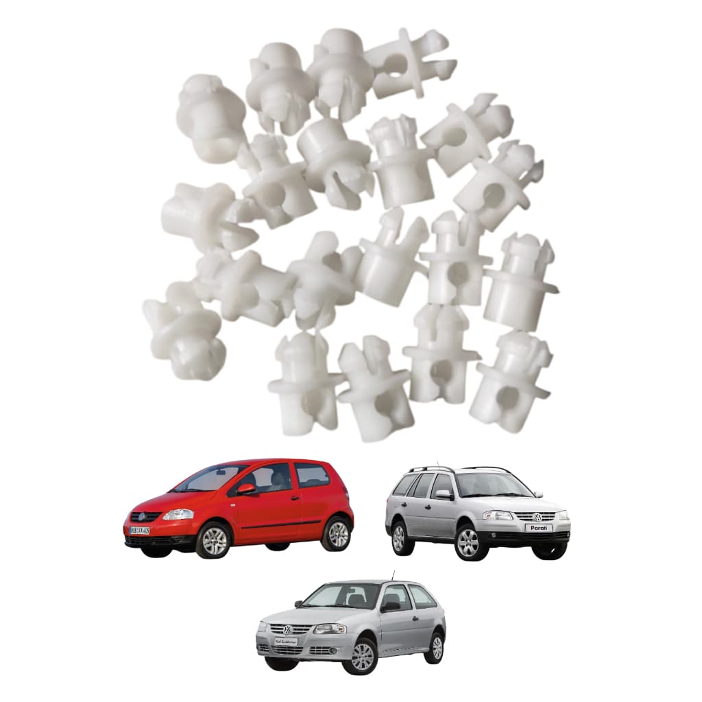 Kit 20 Presilhas Buchas Varão Fechaduras Portas Dianteiras Traseiras Gol Parati Saveiro Voyage