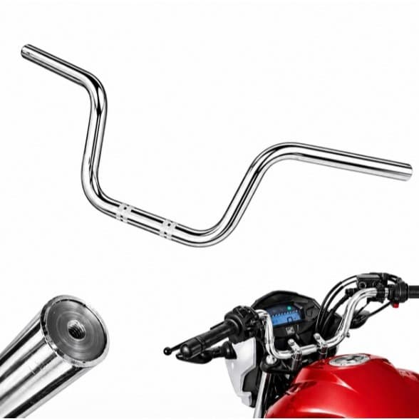 GUIDÃO CROMADO DA CARGO 1.9 (C/ FURAÇÃO PUNHO CB500)