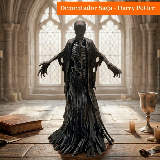 Estátua Dementador 15cm Harry P Decorativa Geek Terror Fantasia Impressão 3D Presente Criativo