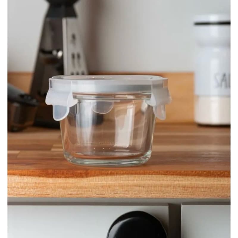 Pote Hermético com Tampa Redondo 130ml Vidro - Lyor