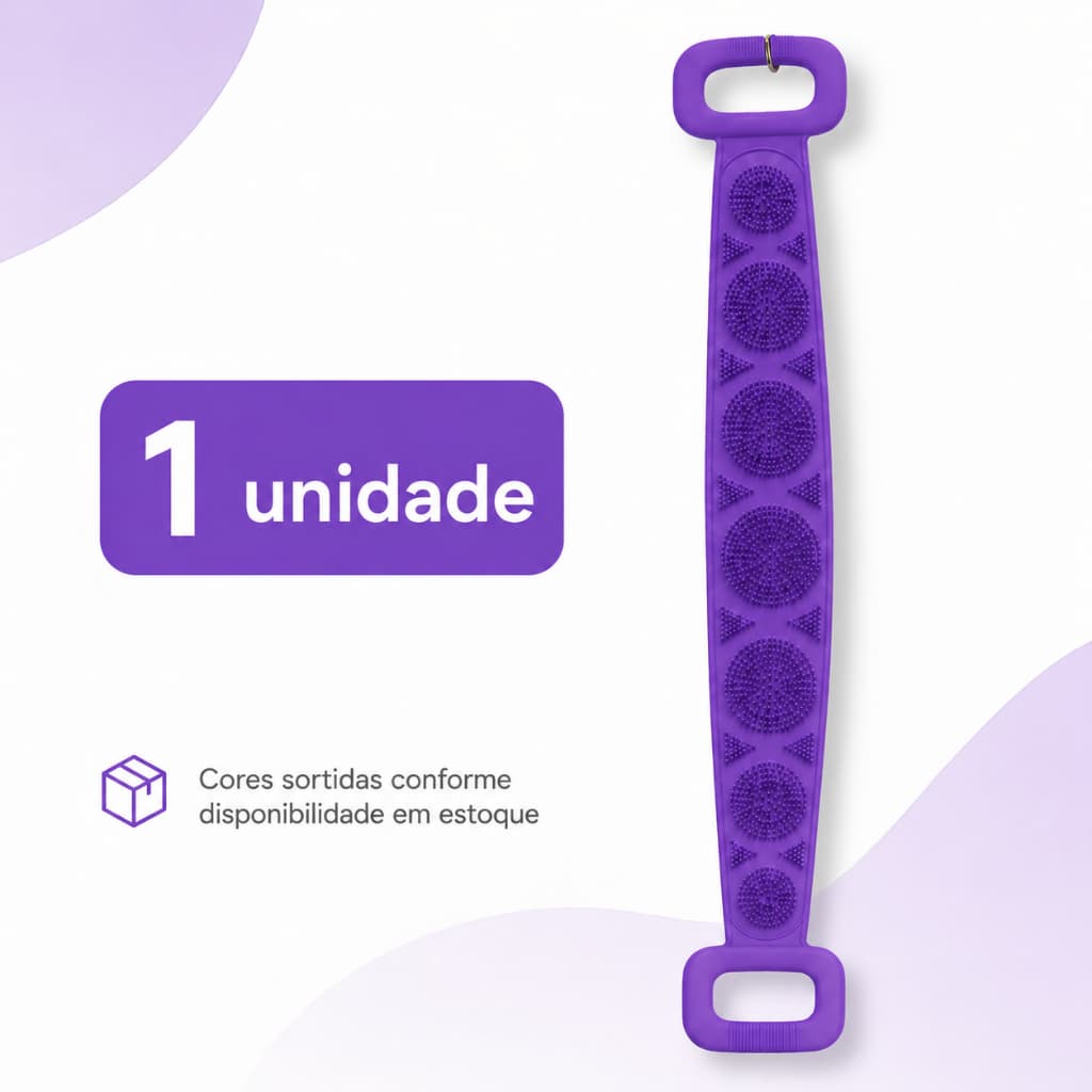 Esfregão Banho Silicone Esponja Massageador Corporal Lava Bucha Higiene e Limpeza