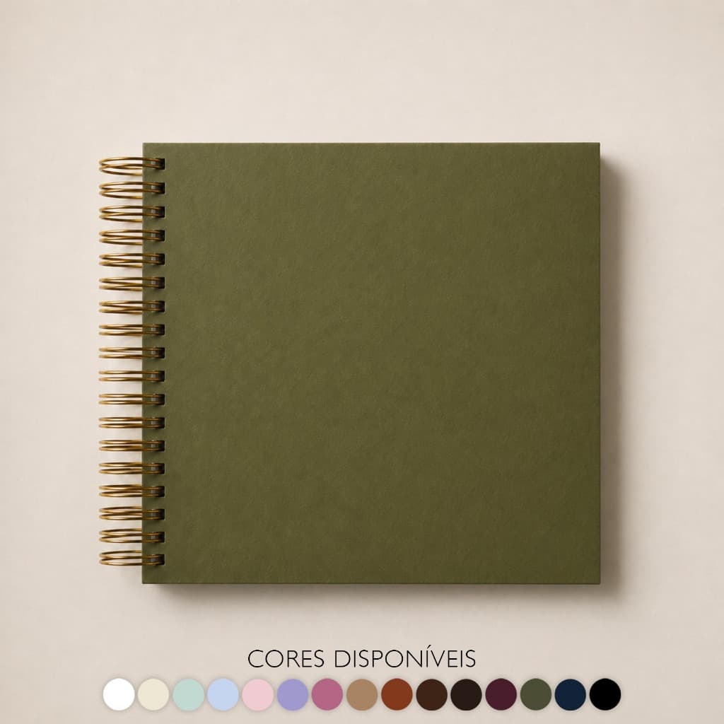 Caderno para Scrapbook 22x24cm Várias Opções de Cores
