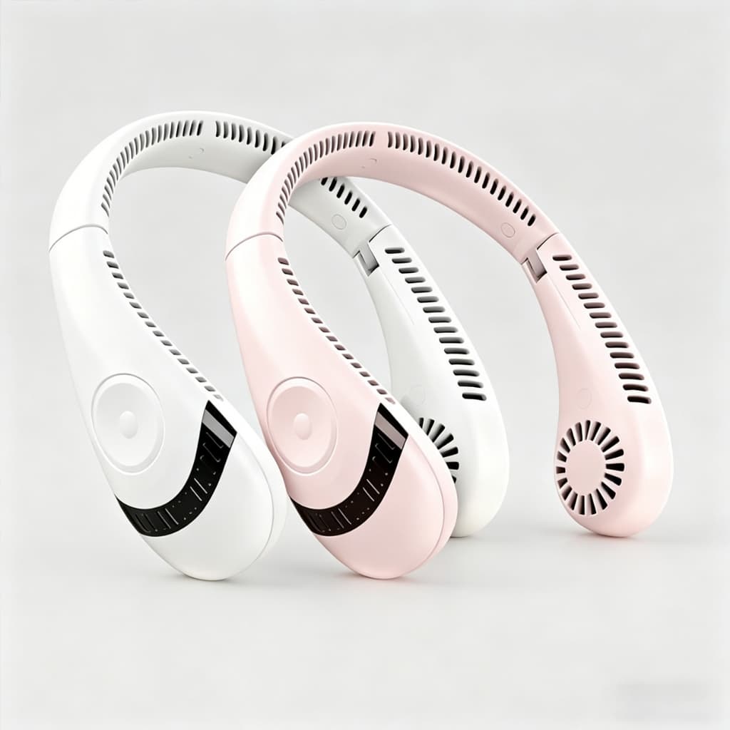 Mini Ventilador De Pescoço Sem Hélice Portátil Recarregável USB Silencioso Dobrável