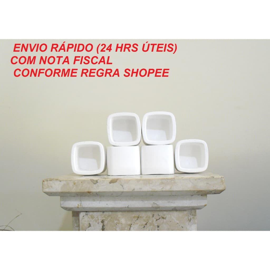 kit 6 vasinhos quadrado decorativo para suculentas velas lembramcinhas decorativo