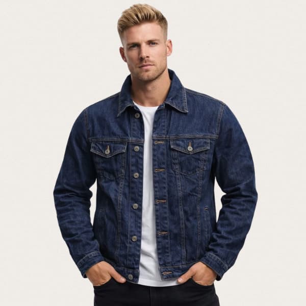 Jaqueta Masculina Jeans Lavagem Escura