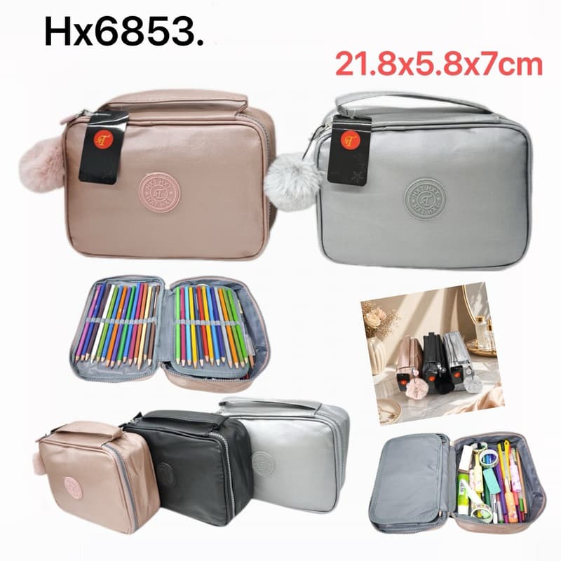 Estojo De alca Nylon Grande Com 2 Divisórias Da XFPING 6853