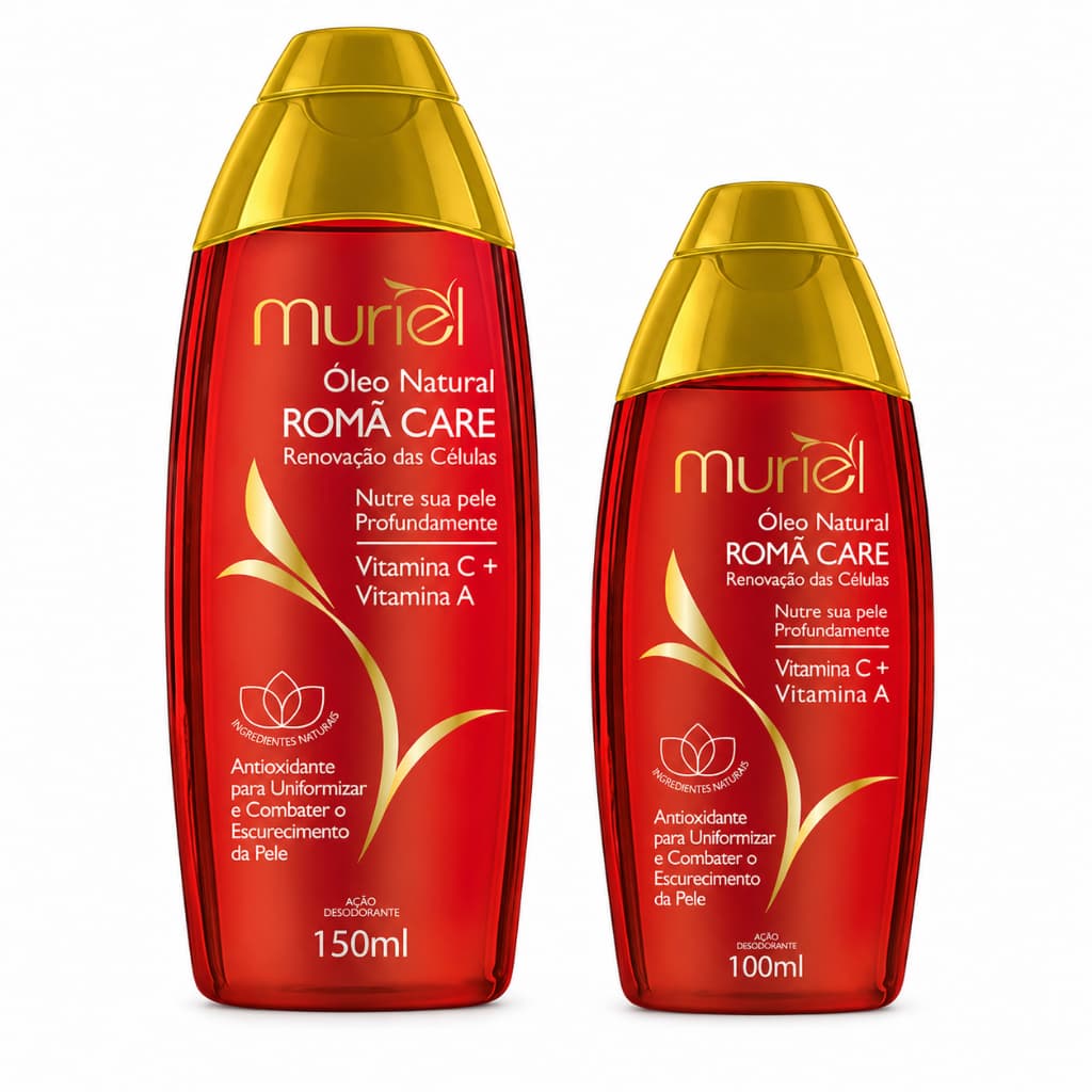 Kit 2 Óleo Corporal Romã Muriel Hidratante 200ml ou 300ml