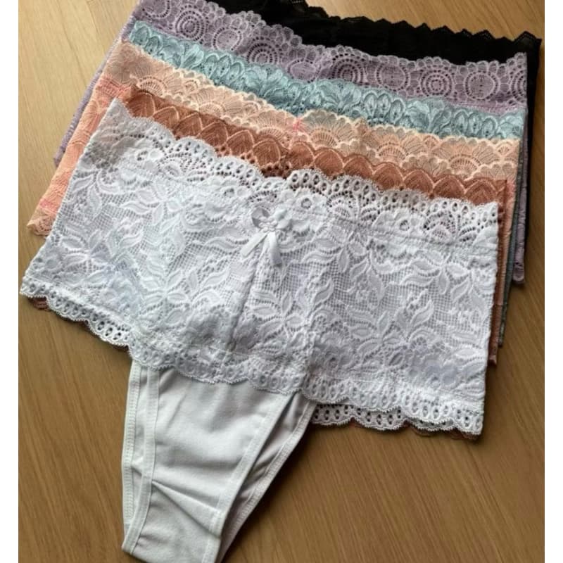 Kit 5/3 Calcinhas Cinta Cintura Alta Aperta Barriga Adulto Feminino Algodão Barato Pós Parto Gestante