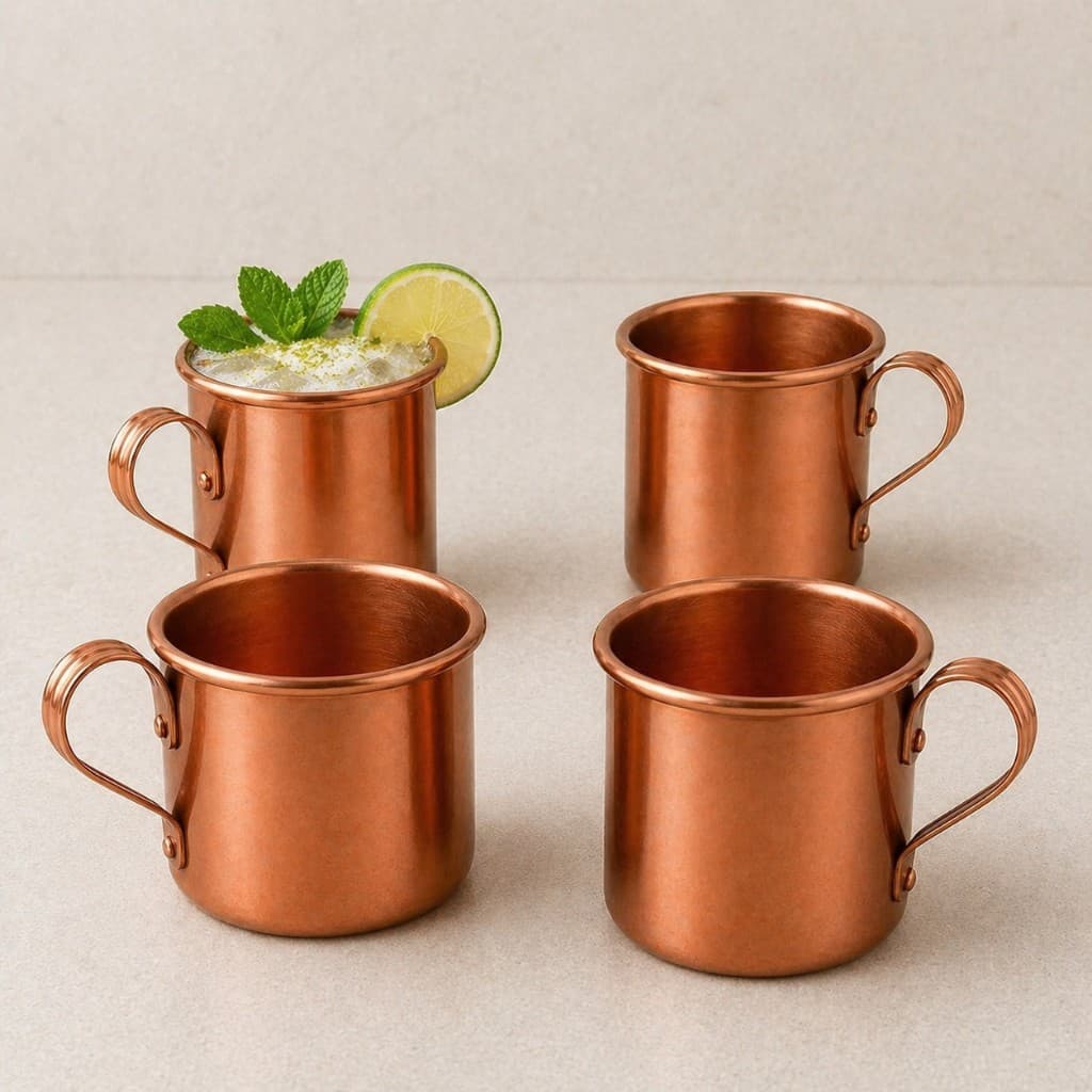 5 Caneca Moscow Mule Coquetel Festa Bebida Aluminio 350ml