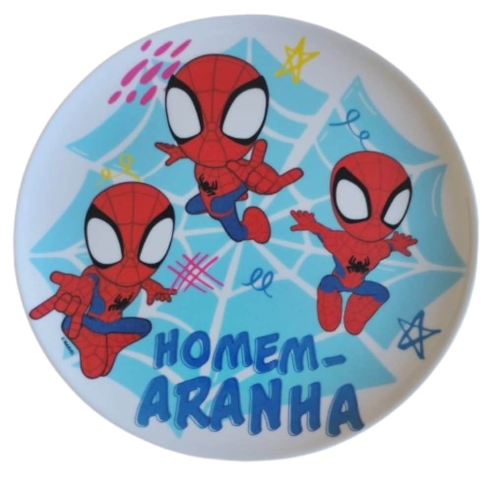 Prato Raso Infantil Homem-Aranha 20cm