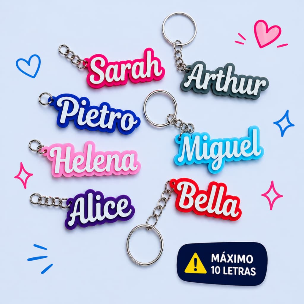 Chaveiro Nome Personalizado  Impressão 3D Presente Criativo