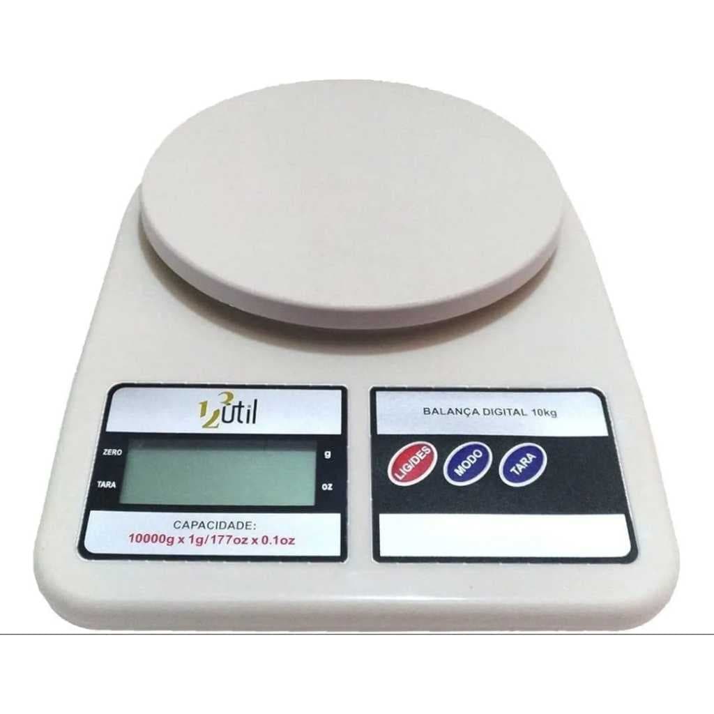 Balança Cozinha Digital 123útil Precisão 10 Kg Nutricionista Dieta Fitness
