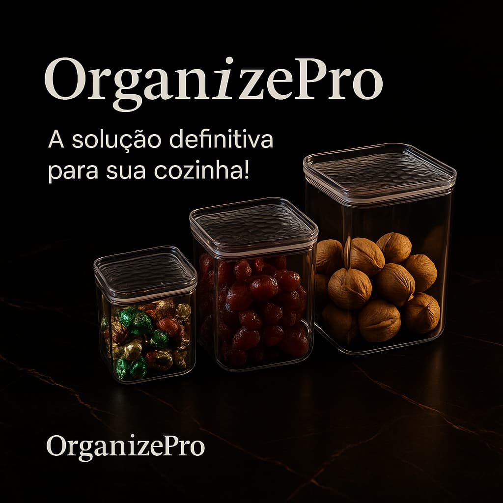 Potes Herméticos Quadrados Armazenamento Cozinha Duráveis