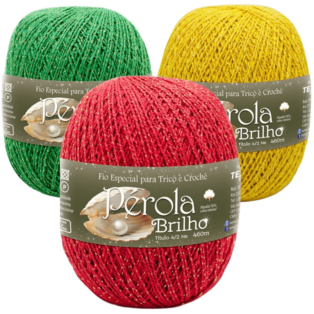 Linha Pérola Brilho Dourado e Prata São João 460m