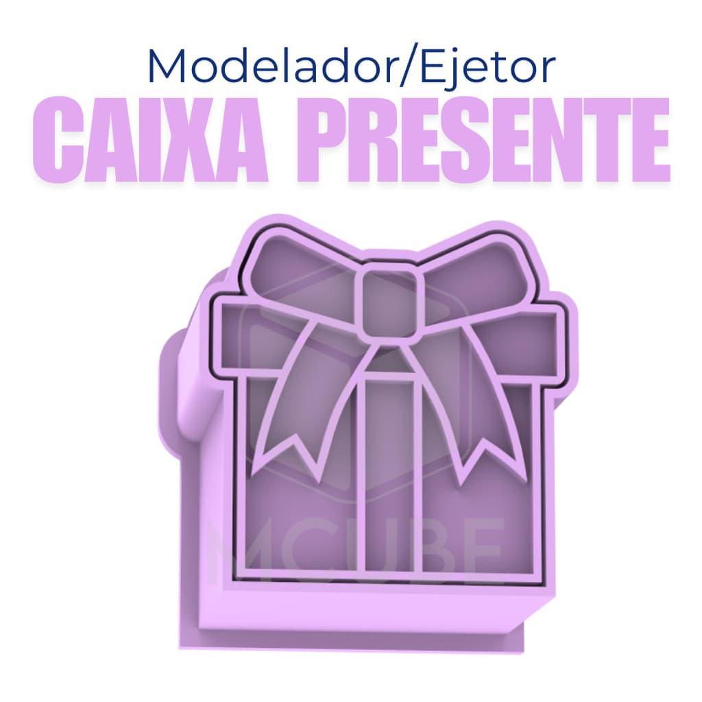Ejetor Modelador para Docinhos e Brigadeiro - Tema Caixa de Presente Aniversário