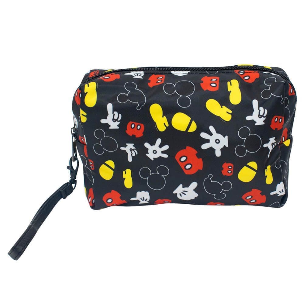 Necessaire Feminina Preta com Partes do Corpo do Mickey - Produto Orignal Disney