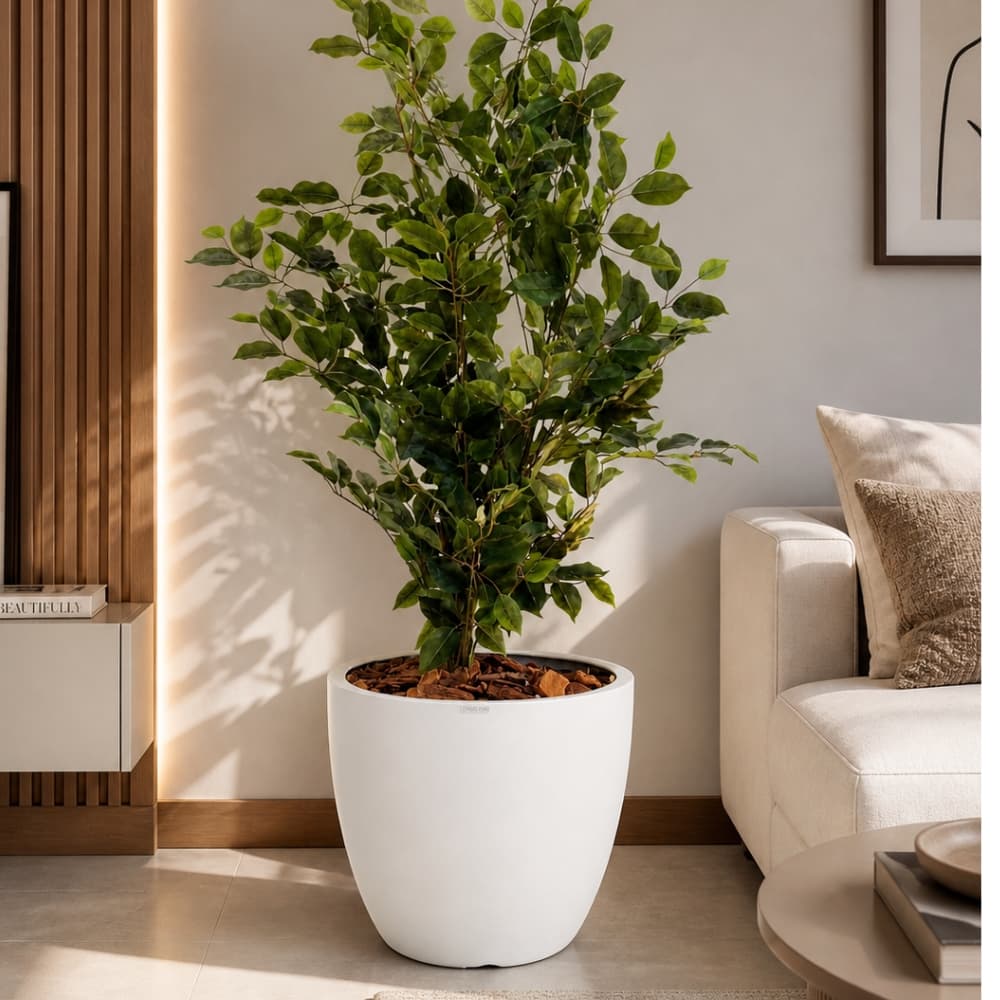 Vaso Fibra De Vidro 45cm Viena Estilo Vietnamita Plantas Decorativo