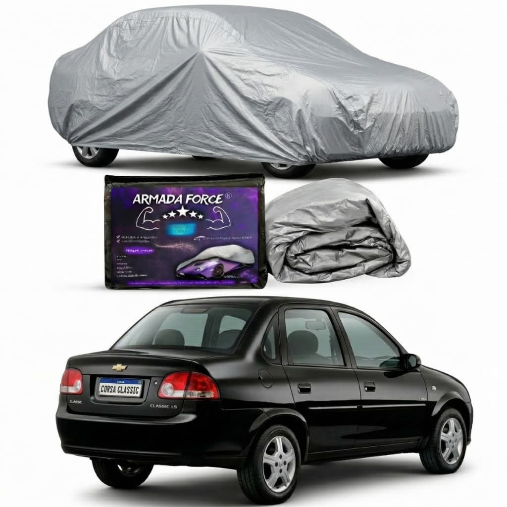 Capa De Cobrir Carro Corsa Sedan Classic Sem Forro 100% Impermeável Protege Sol Chuva Poeira Anti-UV