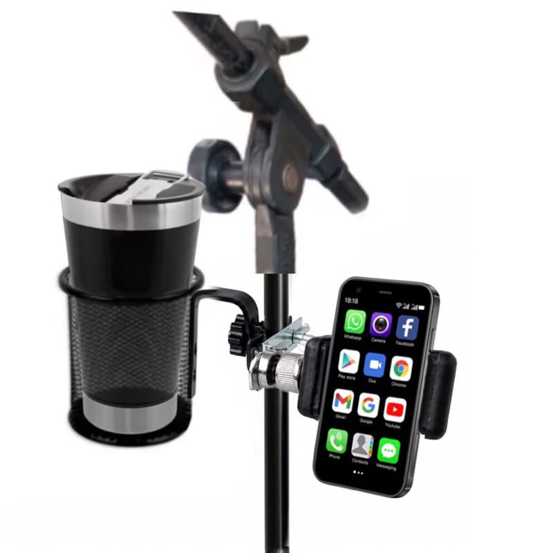 Suporte Bebidas e celulares para Pedestal Microfone
