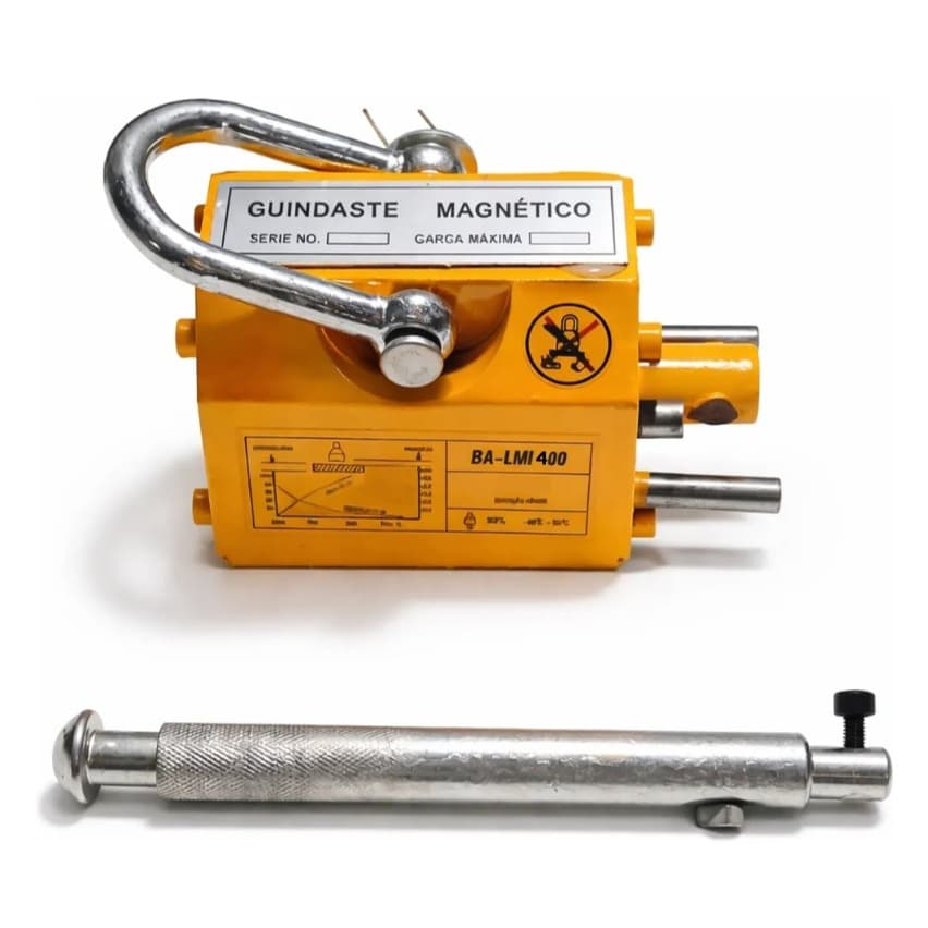 Levantador Magnético 400kg Ímã Permanente Industrial