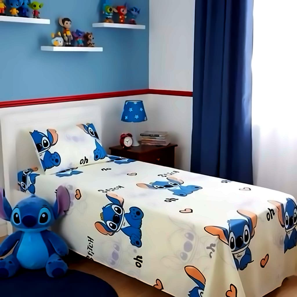 Jogo de Lençol Infantil Solteiro 2 Peças Toque de Algodão 200 Fios